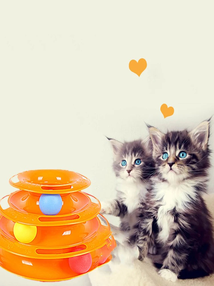 3-Tier Cat Ball Tower
