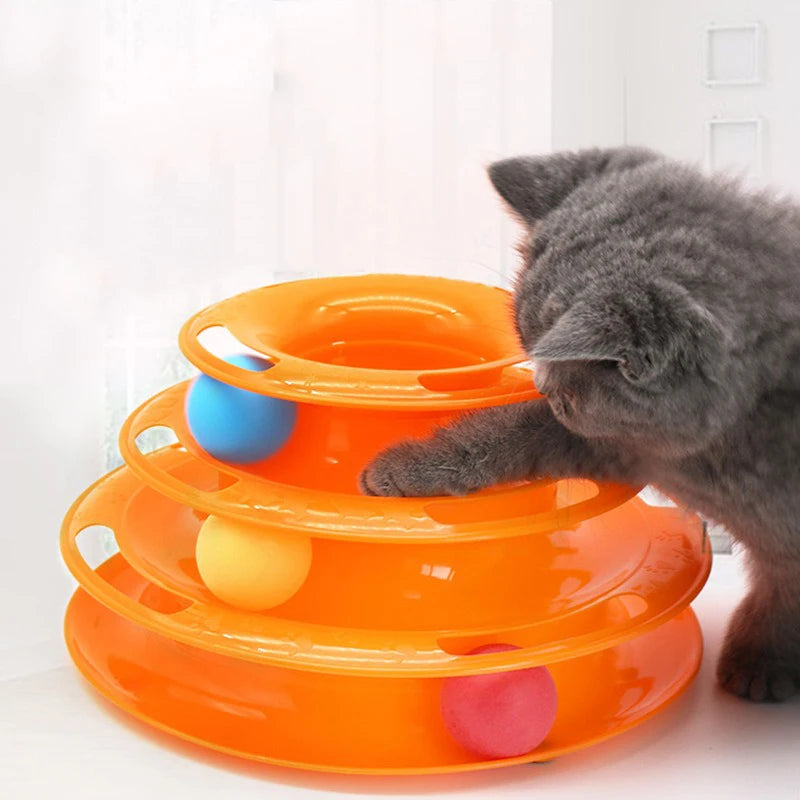 3-Tier Cat Ball Tower